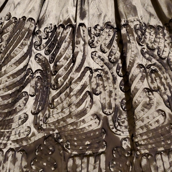 🛍S.L.Fashions black & pewter crinkled party dress - Picture 3 of 5